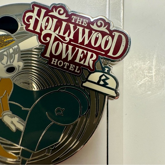 NWT. Disney Parks The Hollywood Tower Hotel Minnie Mouse Pin New With Card back. - Picture 3 of 9